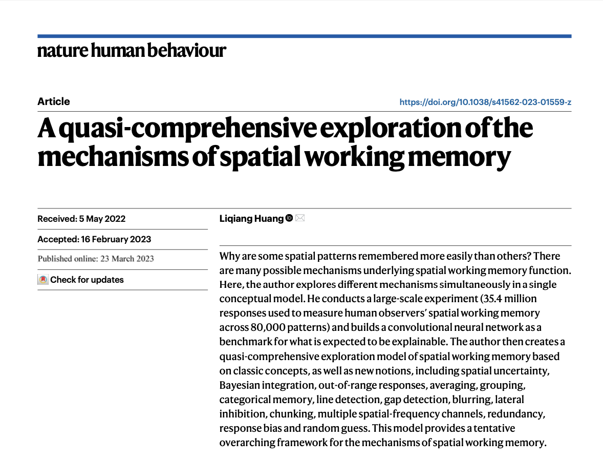 A quasi-comprehensive exploration of the mechanisms of spatial working memory