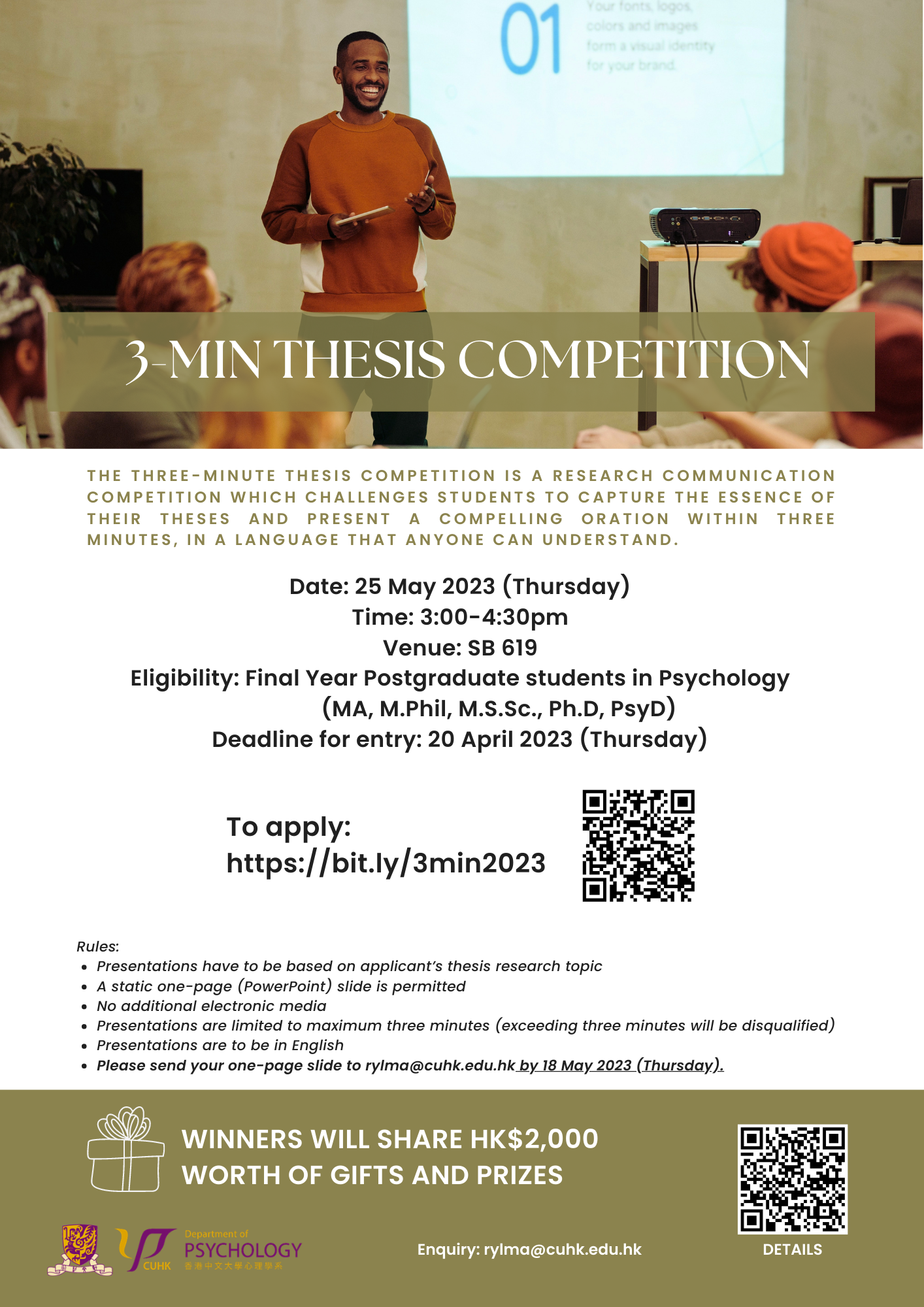3 min thesis competition 2023 poster